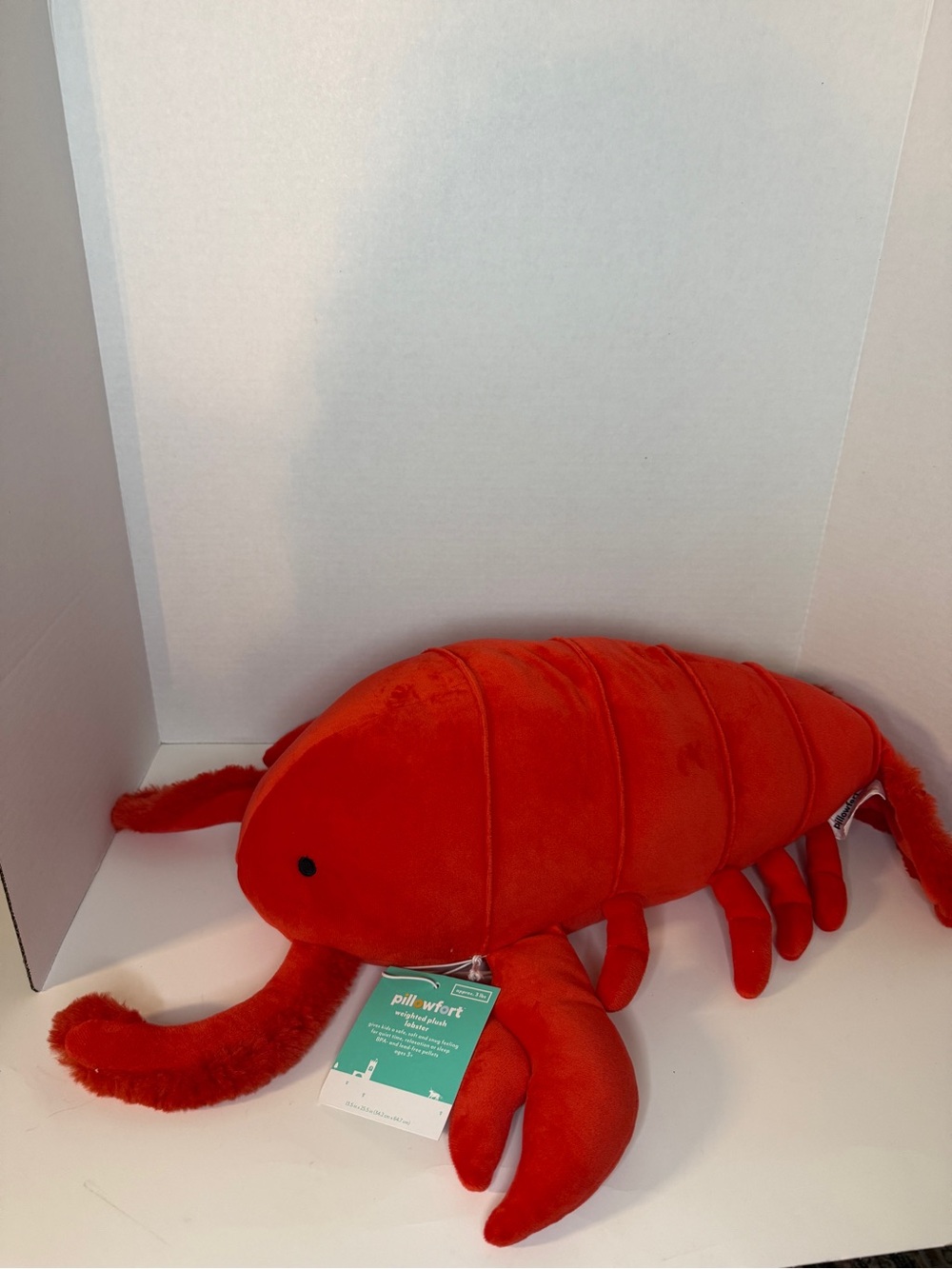 Pillowfort Bright Red Lobster Plush weighted
